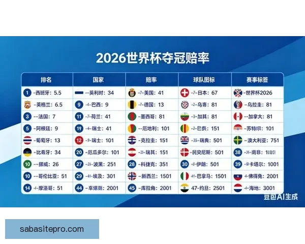 世界杯足球竞猜赔率分析与预测，助你洞察投注机会与赛事走势